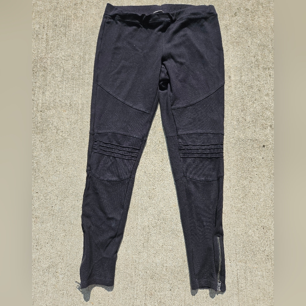 Express Black Spandex workout zip Up gym stretch pants leggings small
